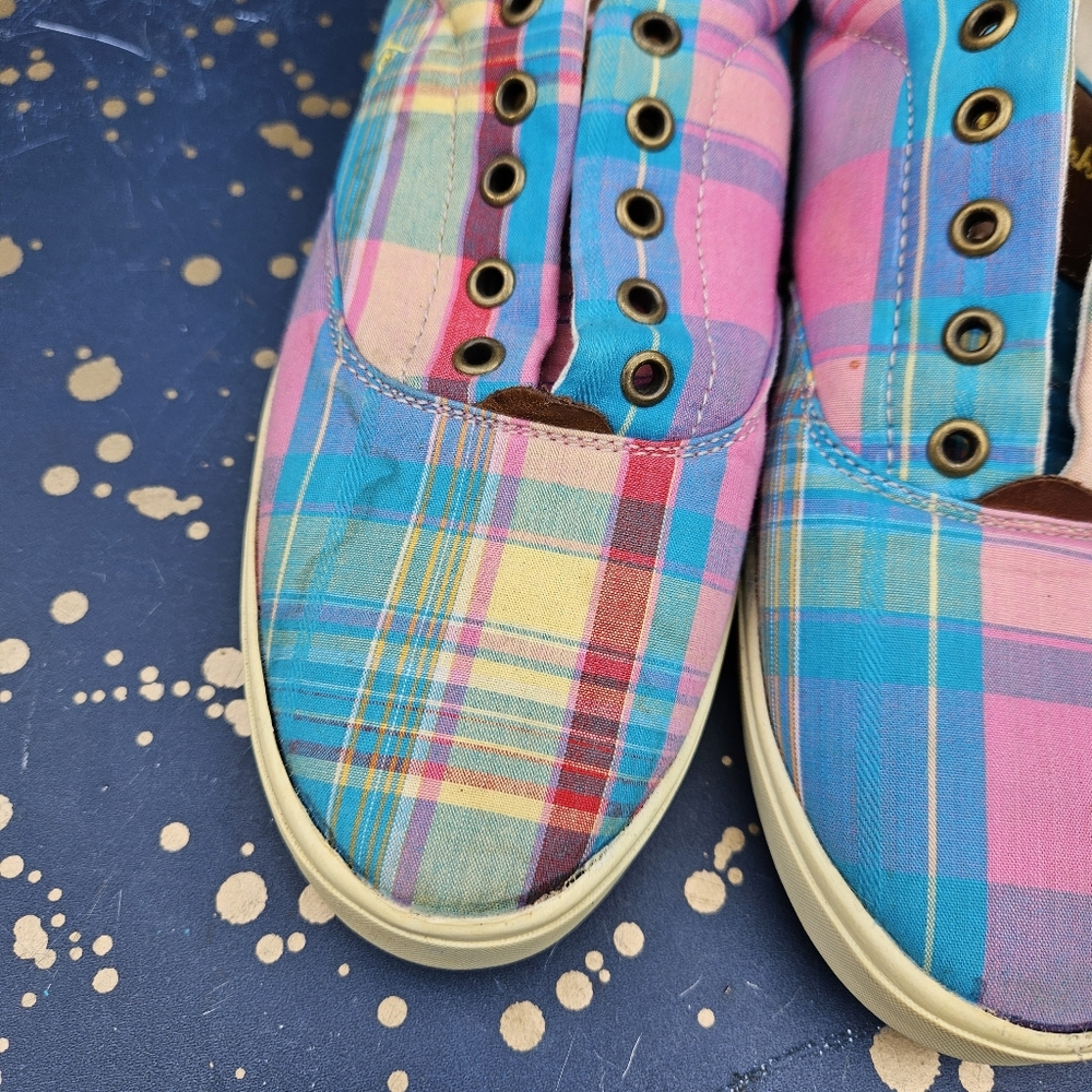 Baby Phat Colorful Plaid Sneakers Women Size 8 - Picture 10 of 16